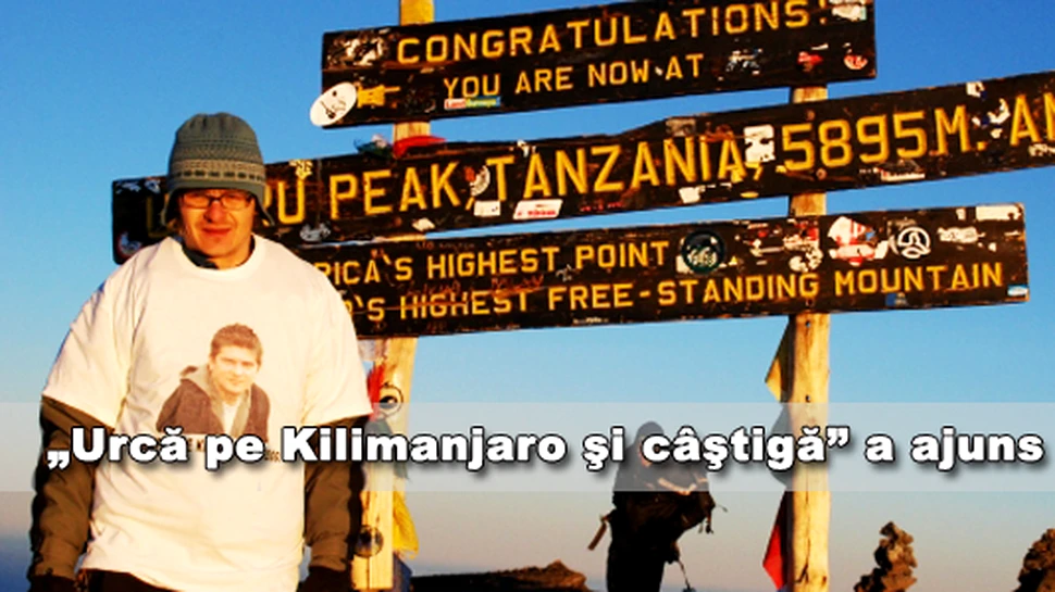 Concursul „Urca pe Kilimanjaro si castiga” a ajuns la final