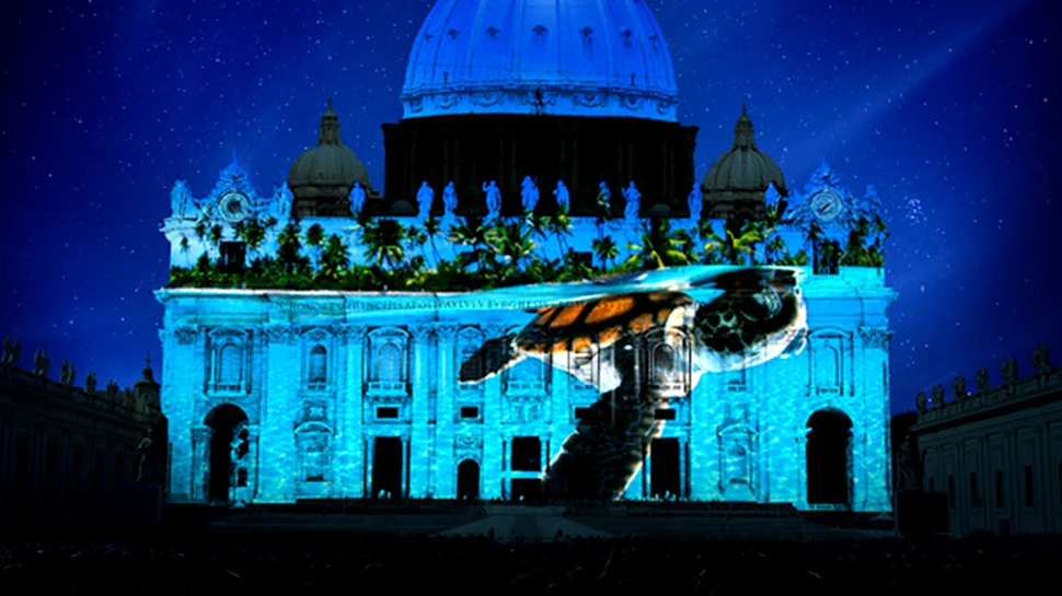 Bazilica Sfântul Petru, transformată într-un ecran imens: Vaticanul trage un semnal de alarmă privind schimbările climatice – FOTO, VIDEO