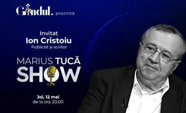 Marius Tucă Show începe joi, 12 mai, de la ora 20.00, live pe gandul.ro