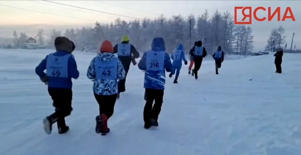 Maraton la Polul Frigului! Alergătorii au înfruntat minus 52 de grade Celsius