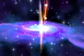 Un vânt cosmic record, de la o gaură neagră, mătură spațiul cu 30% din viteza luminii