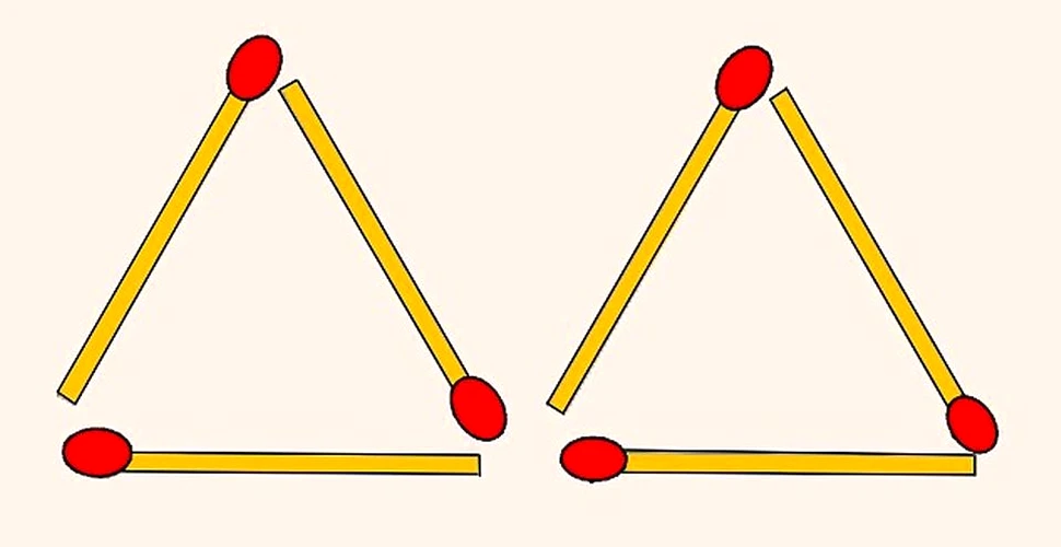 Problema triunghiurilor. Cum poate fi rezolvată din doar două mişcări?
