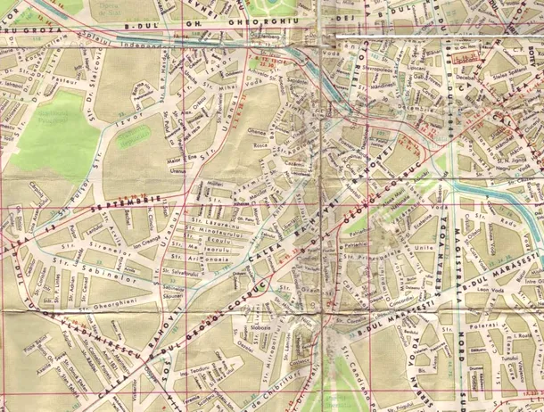 Harta cartierului Uranus în anii 1970