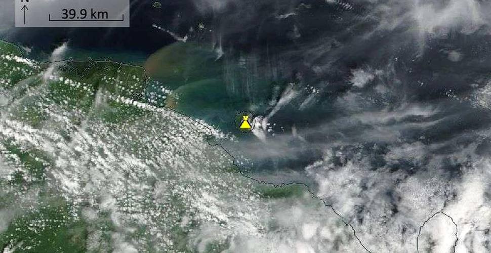 Un vulcan din Papua Noua Guinee a erupt, bombardând satele din zonă