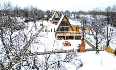 Cabane A-frame 2 persoane cu ciubăr: relaxare totală la munte (P)