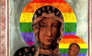 Femeie arestată în Polonia din cauza unor afişe cu Fecioara Maria cu halou curcubeu