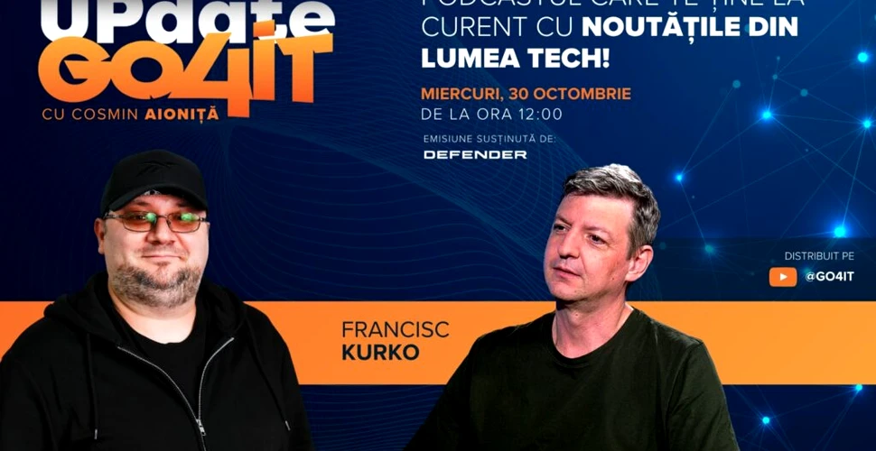 Se lansează „Update Go4it” #6 cu invitatul Francisc Kurko: AI-ul este doar o bulă