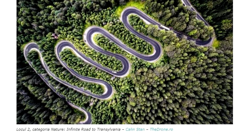Serpentinele de la Cheia, fotografia cu care un român a câştigat locul 2 la cel mai important concurs internaţional de fotografii din dronă