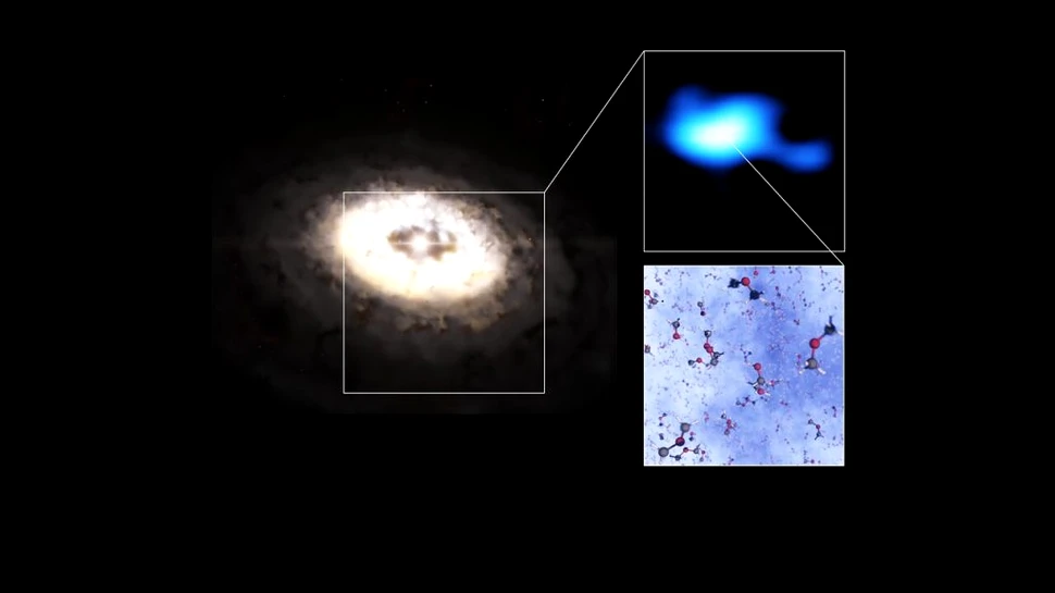 Cea mai mare moleculă descoperită vreodată în discul unei protoplanete ar putea fi un precursor al vieții