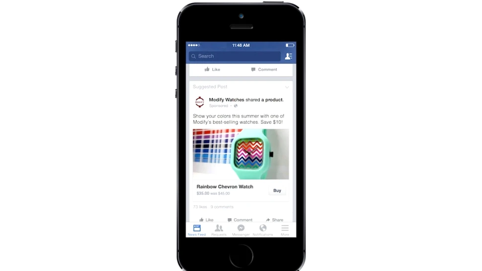 Cea mai nouă idee a Facebook: butonul „Cumpără”, integrat în reclamele sale