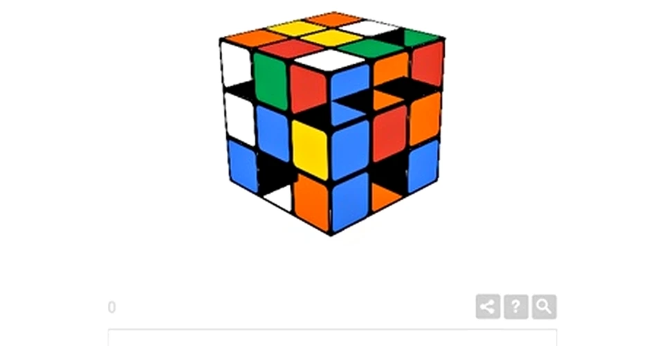 Google sărbătoreşte 40 de ani de la inventarea cubului Rubik printr-un logo interactiv