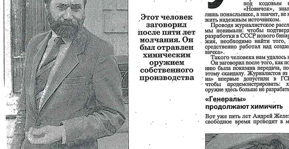 Efectul Novichok. Un savant sovietic a murit în anii ’90, răpus de teribila otravă: ”A ajuns la mine”