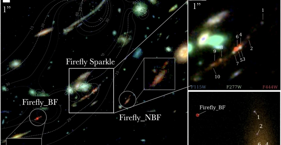 O galaxie ca a noastră, de la începutul timpului, a fost surprinsă de Telescopul James Webb