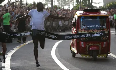 Cel mai bun sprinter din istorie, Usain Bolt, a întrecut un motortaxi