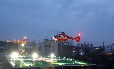 Primul zbor cu un elicopter SMURD pe noul heliport al Spitalului Universitar Bucureşti