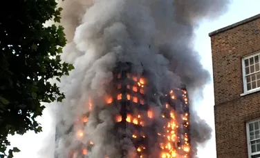 Incendiu de proporţii la o clădire de apartamente cu 27 de etaje din vestul Londrei