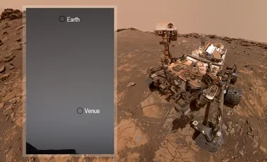 Roverul Curiosity aflat pe Marte a trimis o fotografie cu Terra așa cum nu am mai văzut-o până acum