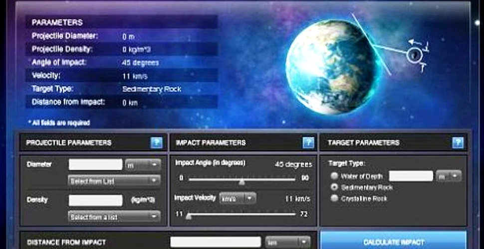 Impact Earth! – aplicatia online care calculeaza proportiile Sfarsitului