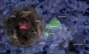 O „bulă de galaxii” imensă ar putea fi o fosilă de la Big Bang