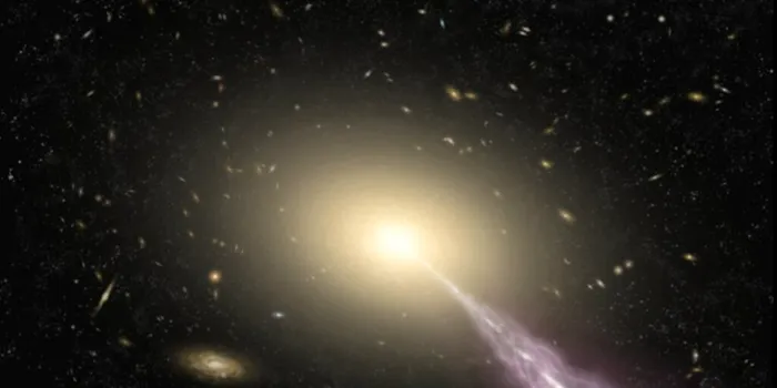 O structură radio necunoscută a fost detectată în jurul celui mai strălucitor quasar din Univers