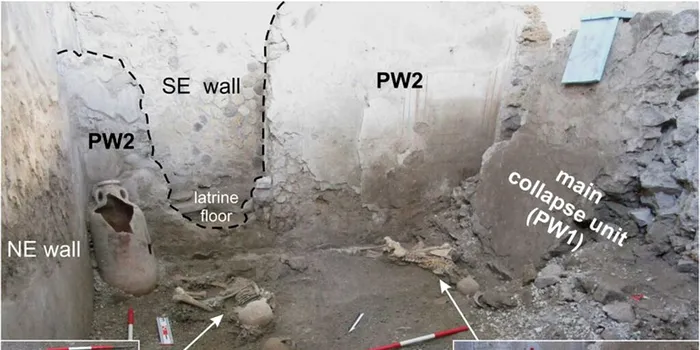 Noi schelete descoperite în Pompeii dezvăluie o catastrofă neștiută până acum