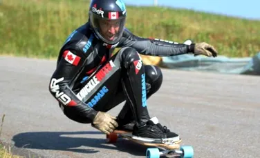 Cel mai rapid skater din lume a atins viteza de 130 km/h (FOTO/VIDEO)