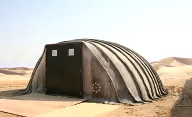 A fost inventat un cort special, a cărui ţesătură se transformă în 24 de ore în beton! (VIDEO)