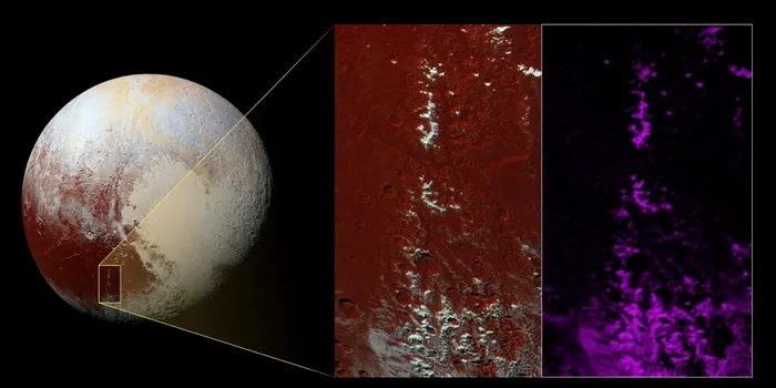 Când zăpada nu este din apă: spectacolul înghețat și roșiatic de pe Pluto