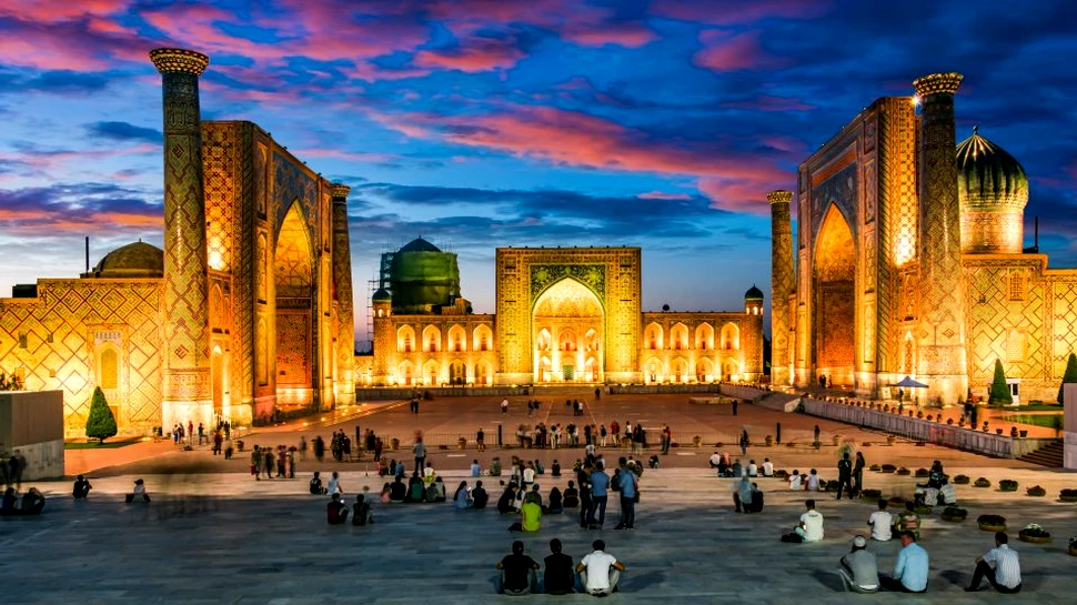 Samarkand, un important centru cultural și economic din Asia Centrală