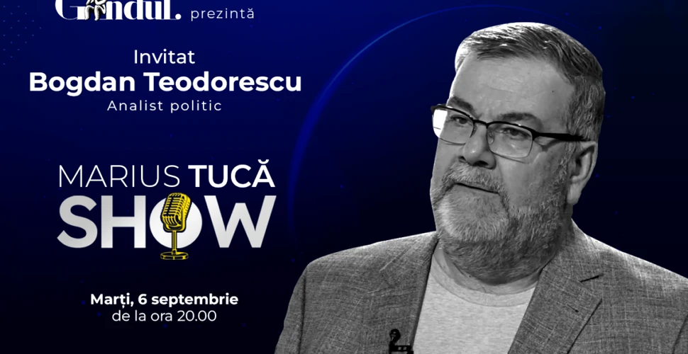 Marius Tucă Show începe marți, 6 septembrie de la ora 20.00, live pe gândul.ro