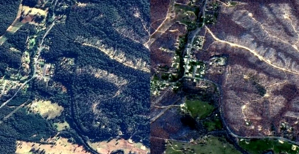 Imaginile din satelit prezintă dimensiunile incendiilor care au afectat Australia