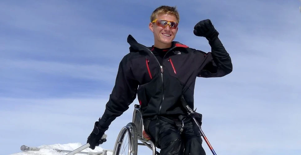 Paralimpicul suedez Aron Andersona a ajuns la Polul Sud în scaunul cu rotile