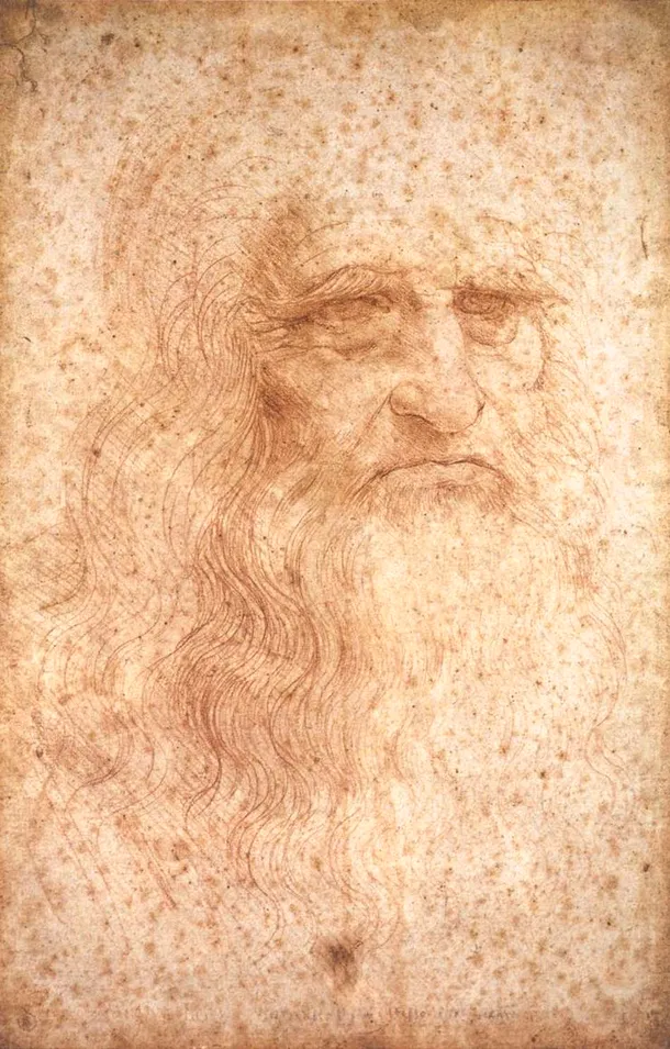 Acest portret de bărbat, desenat cu cretă roşie, este considerat de numeroşi istorici de artă - deşi nu de toţi - ca fiind un autoportret al  lui Leonardo da Vinci, realizat în jurul anului 1512. 