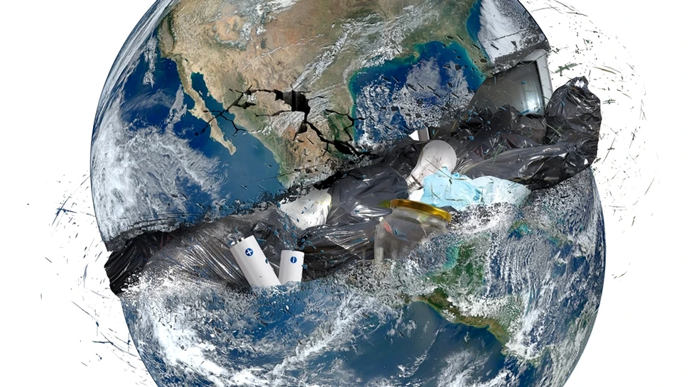 Un robot de aproape patru metri realizat din PET-uri atrage atenţia asupra nepăsării oamenilor faţă de mediu