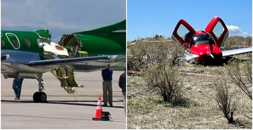 Coliziune în aer între două avioane. Singurul pasager aflat la bord și ambii piloți au scăpat ca prin miracol