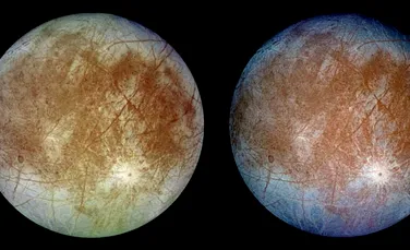 Un nou studiu sugerează că pe satelitul Europa al lui Jupiter există ”ţepi de gheaţă” gigantici