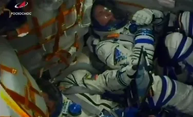 Momentul în care propulsoarele rachetei ce transporta doi astronauţi către Staţia Spaţială Internaţională au cedat. Echipajul Soyuz a aterizat de urgenţă