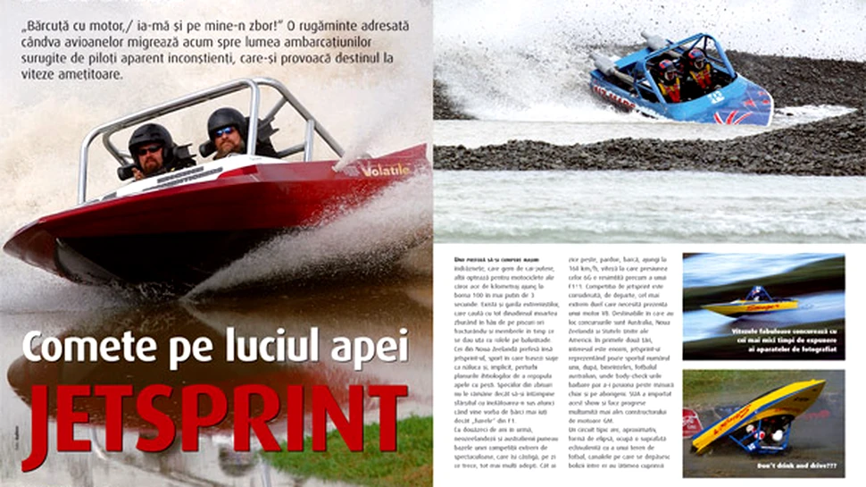 Comete pe luciul apei- Jetsprint