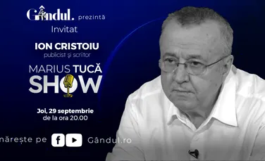 Marius Tucă Show începe joi, 29 septembrie, de la ora 20.00, live pe gândul.ro