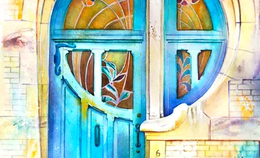 O tânără artistă ucraineană călătoreşte în lume şi pictează uşile în acuarelă – GALERIE FOTO