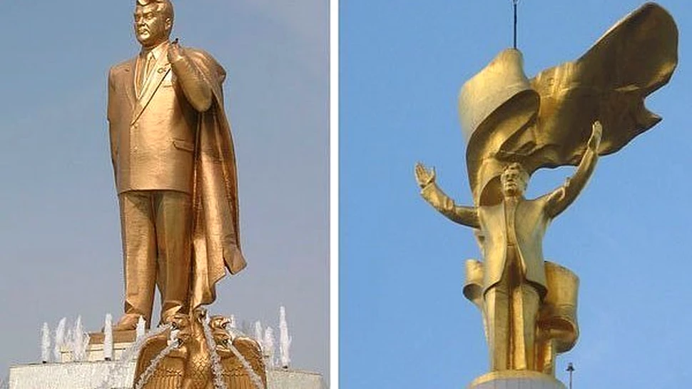 Statuia din aur a dictatorului Saparmurat merge la topit
