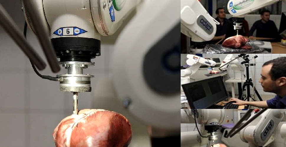 Robotul-chirurg opereaza direct pe inima