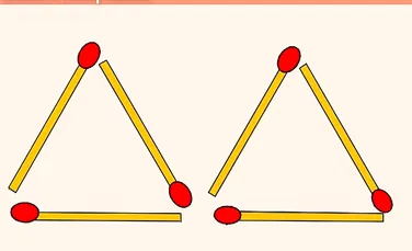 Problema triunghiurilor. Cum poate fi rezolvată din doar două mişcări?