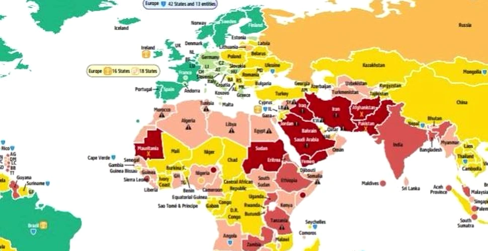 Harta ţărilor în care poţi să mori dacă eşti gay. Homosexualitatea la nivel mondial
