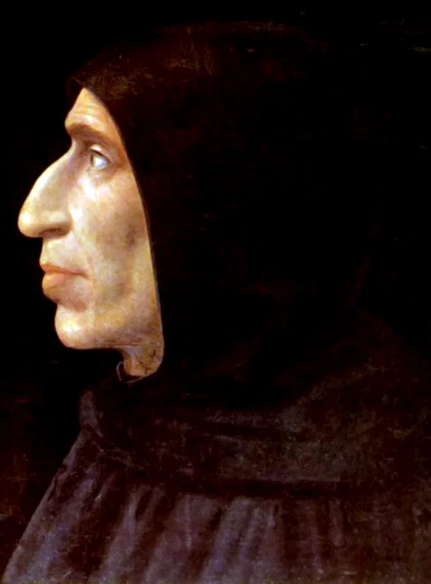 Reprezentare de epocă a călugărului Girolamo Savonarola