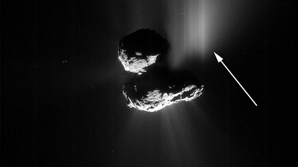 Prăbuşirea unei stânci de pe cometa 67P a fost înregistrată, ÎN PREMIERĂ, de către sonda Rosetta