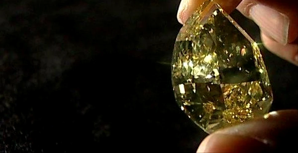 Un uriaş diamant galben a fost expus la Londra