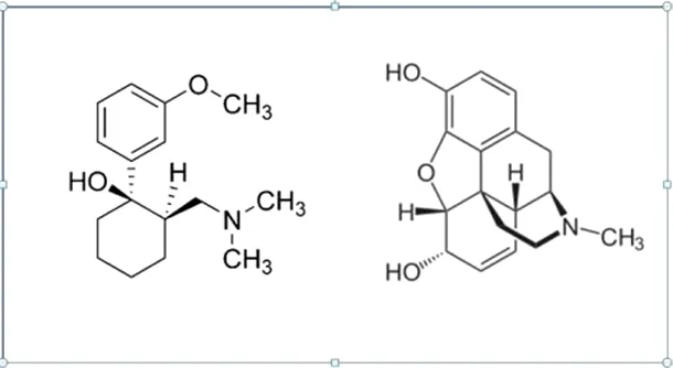 Structura medicamentului Tramadol şi structura morfinei