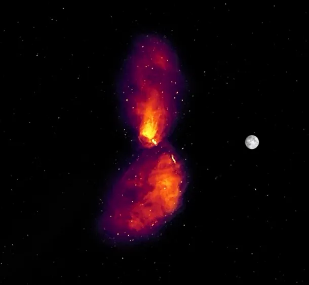 erupția unei găuri negre