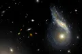 Telescopul Hubble a surprins „o fuziune monstruoasă”